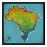Quadro Mapa Brasil Pinar Viagens 80x80cm Azul - MP - 1