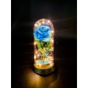 Ver imagem 1 de Luminária a Rosa Encantada a Bela e a Fera o Pequeno Príncipe Amor Lindo Média - Azul