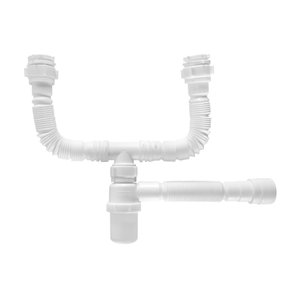 Sifão Sanfonado Universal Duplo com Copo Pia Sduc Astra