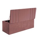 Ver imagem 3 de Calçadeira Baú Recamier Estofada Cama de Casal 140cm Grécia Suede Rose- Mabe Magazine