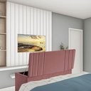 Ver imagem 2 de Calçadeira Baú Recamier Estofada Cama de Casal 140cm Grécia Suede Rose- Mabe Magazine