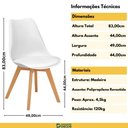 Ver imagem 4 de Conjunto 04 Cadeiras Eames Wood Leda Design Branca