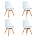 Ver imagem 1 de Kit 4 Cadeiras Eames Wood Leda Design