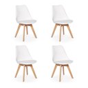 Ver imagem 2 de Conjunto 04 Cadeiras Eames Wood Leda Design Branca