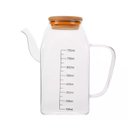 Ver imagem 1 de Galheteiro Azeiteiro Vinagreiro de Vidro Borosilicato com Tampa de Bambo 750ml