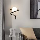 Ver imagem 4 de Luminária Arandela Parede 25cm Jabuticaba Espiral Globo Vidro Gimpo Kjbd-443:preto