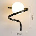 Ver imagem 5 de Luminária Arandela Parede 25cm Jabuticaba Espiral Globo Vidro Gimpo Kjbd-443:preto