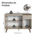 Ver imagem 3 de Balcão de Cozinha 120cm 3 Portas 1 Gaveta com Pés Nice Madesa