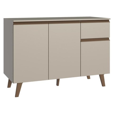 Balcão de Cozinha 120cm 3 Portas 1 Gaveta com Pés Nice Madesa