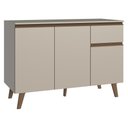 Ver imagem 1 de Balcão de Cozinha 120cm 3 Portas 1 Gaveta com Pés Nice Madesa