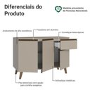 Ver imagem 4 de Balcão de Cozinha 120cm 3 Portas 1 Gaveta com Pés Nice Madesa