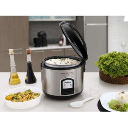Panela de Arroz Elétrica Philco PH10 Visor Glass 700W 1,8L Preto 110v - 4