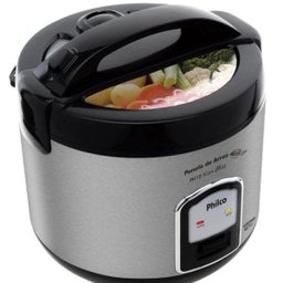 Panela de Arroz Elétrica Philco PH10 Visor Glass 700W 1,8L Preto 110v - 2