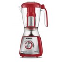Ver imagem 2 de Liquidificador Mondial L-74 em Inox Vermelho com 10 Velocidades E Filtro 110V