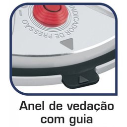 Panela de Pressão Clock 4,5 Litros Anti Aderente Vermelho - 5