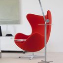 Ver imagem 2 de Poltrona Egg Suede Vermelha