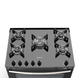 Fogão Atlas Agile Glass 5 Bocas Tripla Chama - Mesa de Vidro - Preto - 3
