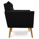 Ver imagem 7 de Kit 2 Poltronas E Namoradeira 2 Lugares Olivia Suede Preto