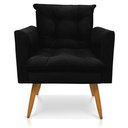 Ver mais imagens de Kit 2 Poltronas E Namoradeira 2 Lugares Olivia Suede Preto