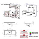 Ver imagem 4 de Armário Cozinha Modulada Completa Suspensa com Pia 251,5cm Milano Multimóveis MCR2476 Grafite
