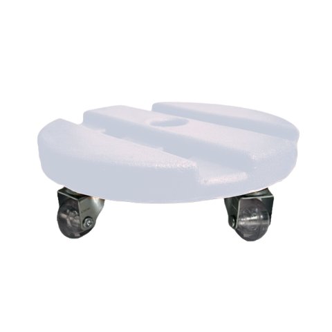 Prato Suporte com Rodizios Redondo para Vasos e Utensílios 23 cm BGPLASTICOS V2423 BRANCO 006