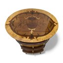 Ver imagem 5 de Mesa de Cabeceira Clássica Marchetada com 3 Gavetas 70x46x26cm