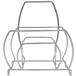 Revisteiro Cromado de Chão Aramado Suporte para Revista - 3