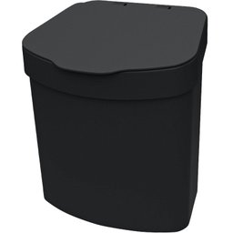 Lixeira 2,5 Litros Tampa Fácil Pia Bancada Cozinha Originale Preta - 1 Lixeira 2,5 Litros Tampa Fácil Pia Bancada Cozinha Originale Preta - 1