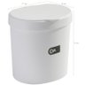 Lixeira Plástica Pia 2,5 Litros Coza Cozinha Tampa Bancada Branca - 2