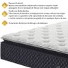 Colchão Queen Ecoflex  Molas Ensacadas Pws Paradise com Pillow Top - Fibra de Bambu - 158x198x35cm - 3
