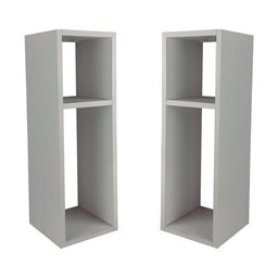 Conjunto Mesa De Cabeceira Pequena 20x20x60cm Branco Quarto Sala - 4