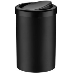 Lixeira com Tampa Basculante 8 Litros Plástico Banheiro Casa Preta - 1 Lixeira com Tampa Basculante 8 Litros Plástico Banheiro Casa Preta - 1