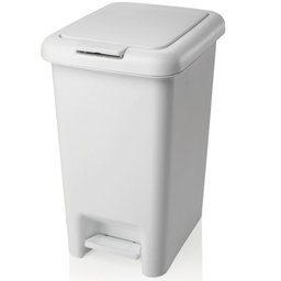 Lixo Lixeira Tampa Click E Pedal 10l Suporte Sacola Plástica Branco - 1 Lixo Lixeira Tampa Click E Pedal 10l Suporte Sacola Plástica Branco - 1