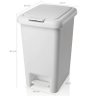 Lixo Lixeira Tampa Click E Pedal 10l Suporte Sacola Plástica Branco - 2