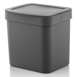 Lixeira 2,5l Trium Ou Compacta Tampa Cozinha Bancada Casa Chumbo - 1