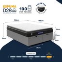 Ver imagem 3 de Cama Box Baú com Colchão Gazin de Espuma D28 Pillow Top Ortoblack Queen 158cm