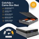 Ver imagem 4 de Cama Box Baú com Colchão Gazin de Espuma D28 Pillow Top Ortoblack Queen 158cm
