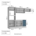 Ver imagem 4 de Cozinha Compacta Planejada 4 Peças 1 Paneleiro Torre Quente 2 Aéreos 1 Balcão Soho CabeCasa MadeiraOriginals Azul/Branco