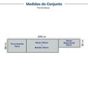 Ver imagem 3 de Cozinha Compacta Planejada 4 Peças 1 Paneleiro Torre Quente 2 Aéreos 1 Balcão Soho CabeCasa MadeiraOriginals Azul/Branco