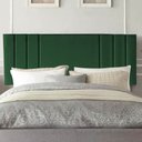 Ver imagem 1 de Painel Estofado Luxo Grécia 140cm Casal para Cama Box Suede Verde Musgo - Gat Magazine