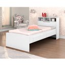 Ver imagem 1 de Cama Solteiro Ravena com Baú, 2 Gavetas e Nichos - Branco