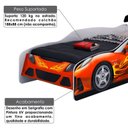Ver imagem 2 de Cama Sport Car Infantil com Pintura Serigrafia e UV Branco Fosco/ Vermelho