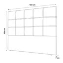 Ver imagem 4 de Cabeceira Estofada Cama Box Casal Queen Size Fiorella 160cm Corino Marrom Cacau - Desk Design