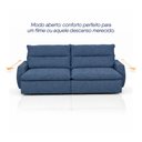 Ver imagem 7 de Sofá Retrátil Reclinável Lugano 2,40m USB e Porta Copos Linho Azul - King House