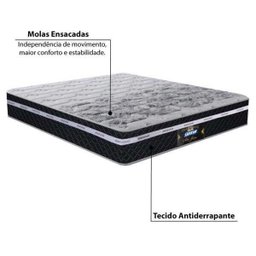Colchão Casal Gazin São João Molas Ensacadas - - 138x188x26 - 3