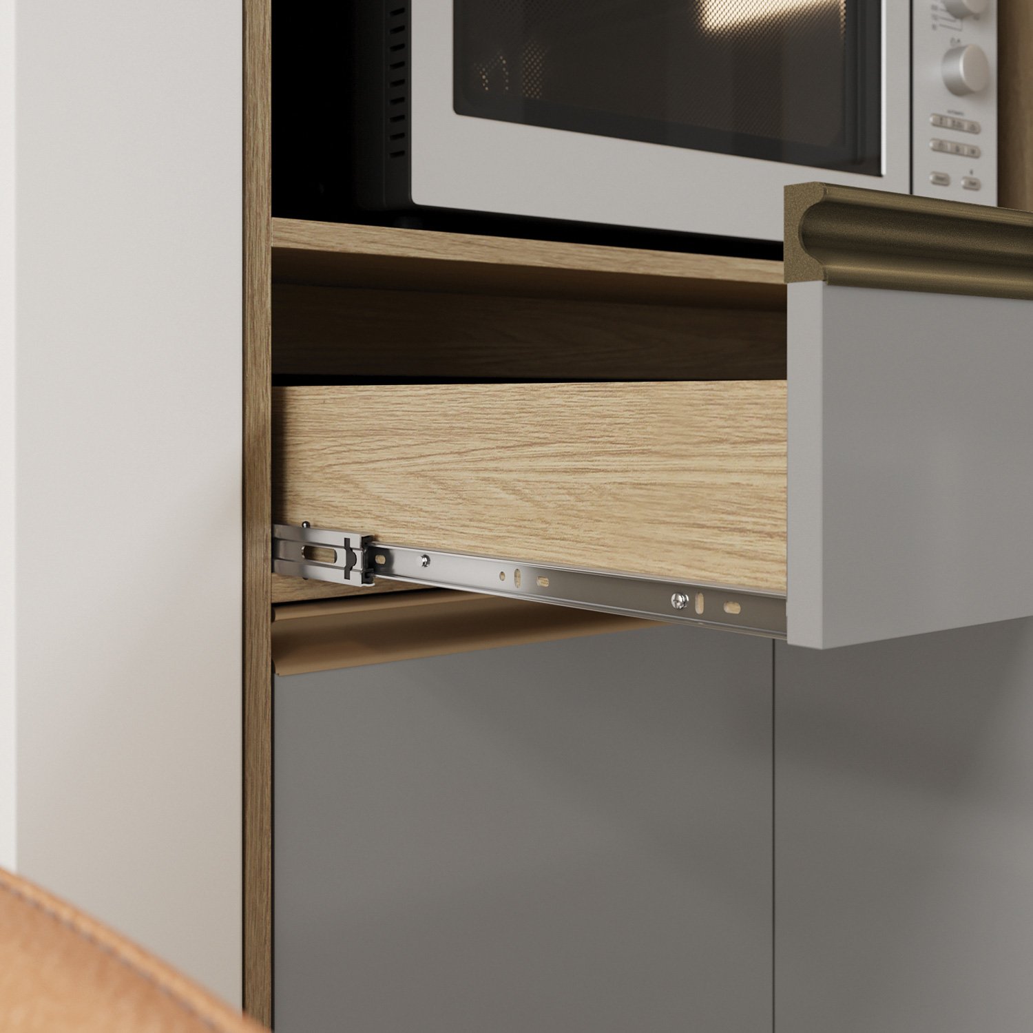 Cozinha Completa Compacta Modulada Vitória 8 Peças com Balcão e Aéreo ...