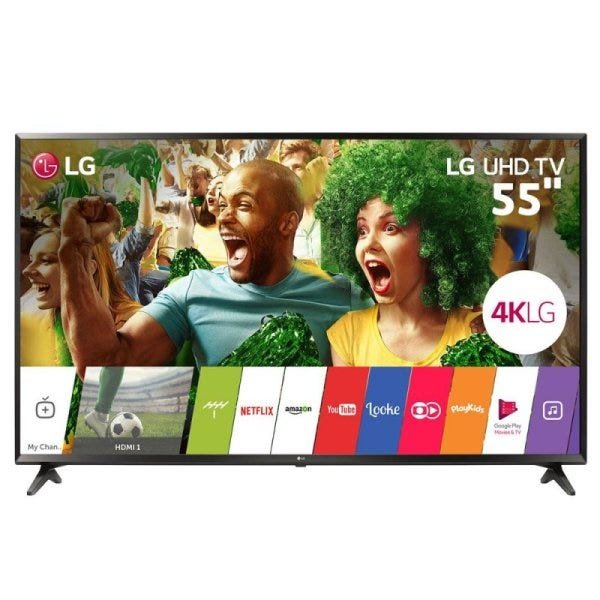 Smart TV LED 55 Polegadas Ultra Hd 4K Lg 55Uj6300 com Sistema Webos 3.5, Wi-Fi, Painel Ips, Hdr e Quick Acess - 1