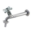 Ver imagem 1 de 3158 C70 Torneira para Parede Pia Tanque em Metal Cromado 18 Cm com Bico União e Arejador