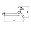Ver imagem 2 de 3158 C70 Torneira para Parede Pia Tanque em Metal Cromado 18 Cm com Bico União e Arejador