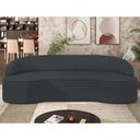 Ver imagem 2 de Sofá 4 Lugares para Sala de Estar Living 230cm Theo D06 Bouclê Cinza Escuro - Mpozenato